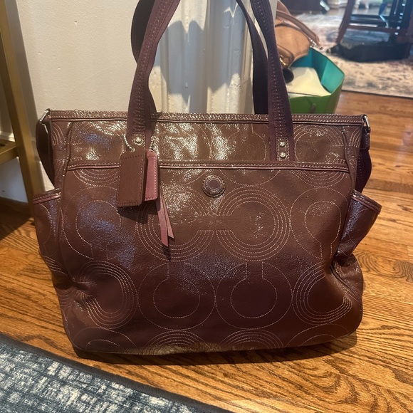 Rare and VERY large EUC purple coach bag - Picture 7 of 13